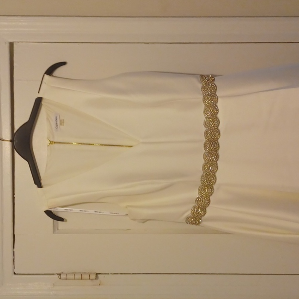 Calvin Klein off-white cocktail dress, SZ 14